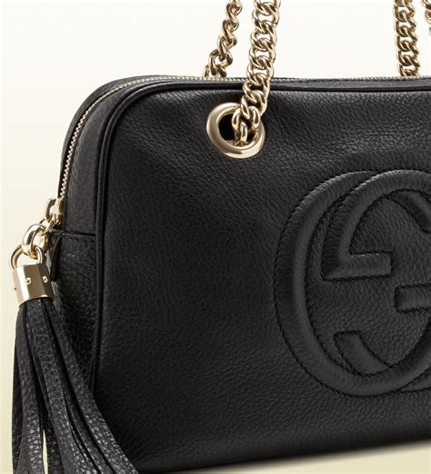 gucci black handbag soho|More.